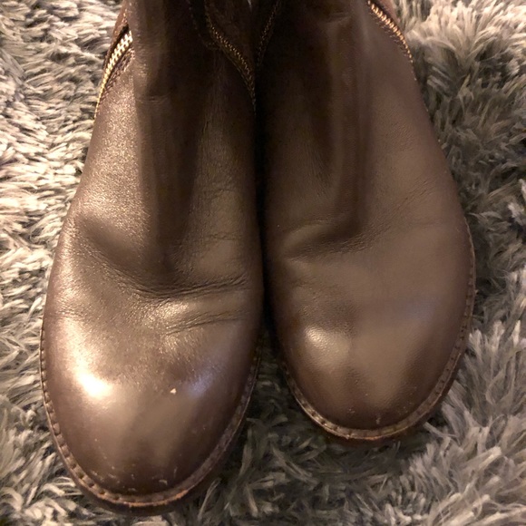 Michael Kors Dark Brown Tall Knee High Zip Up Heel Boots size 7.0 pre-owned - Picture 7 of 14